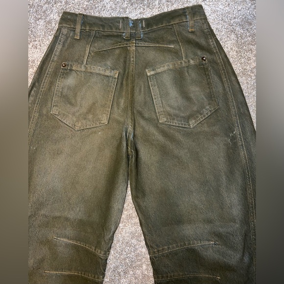 NWT We The Free By Free People Good Luck Coated Barrel Jeans New Moon Size 24 - Picture 11 of 14